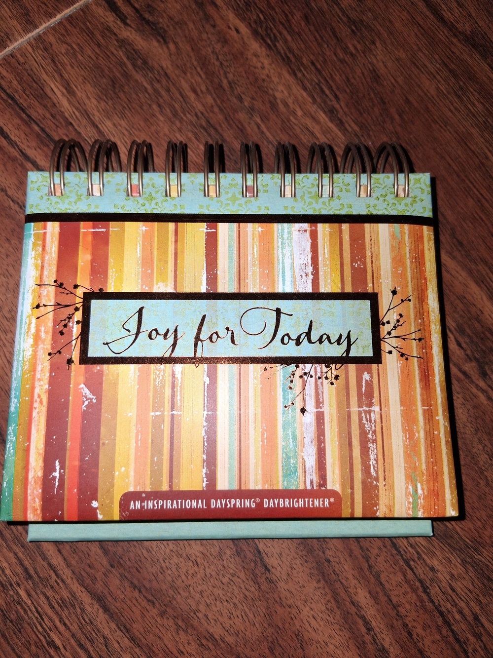 Joy for Today Spiral Inspirational Desk Flip Calendar - Multicolor Stripes